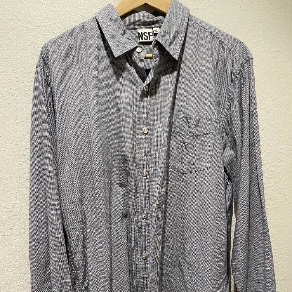 NSF Men's Gray Shirt Long Sleeve Large